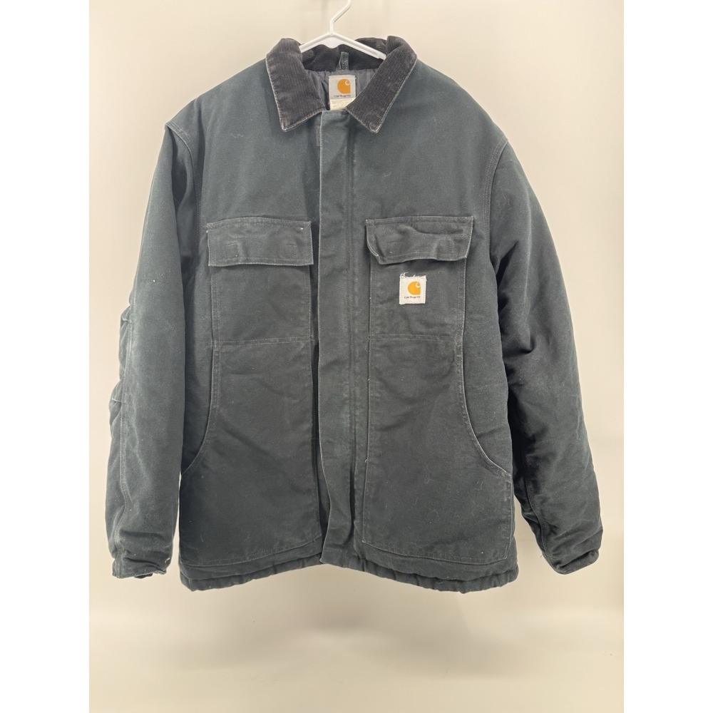 Vintage Carhartt C03 Black Arctic Traditional Jacket Black Men 42 Large Workwear